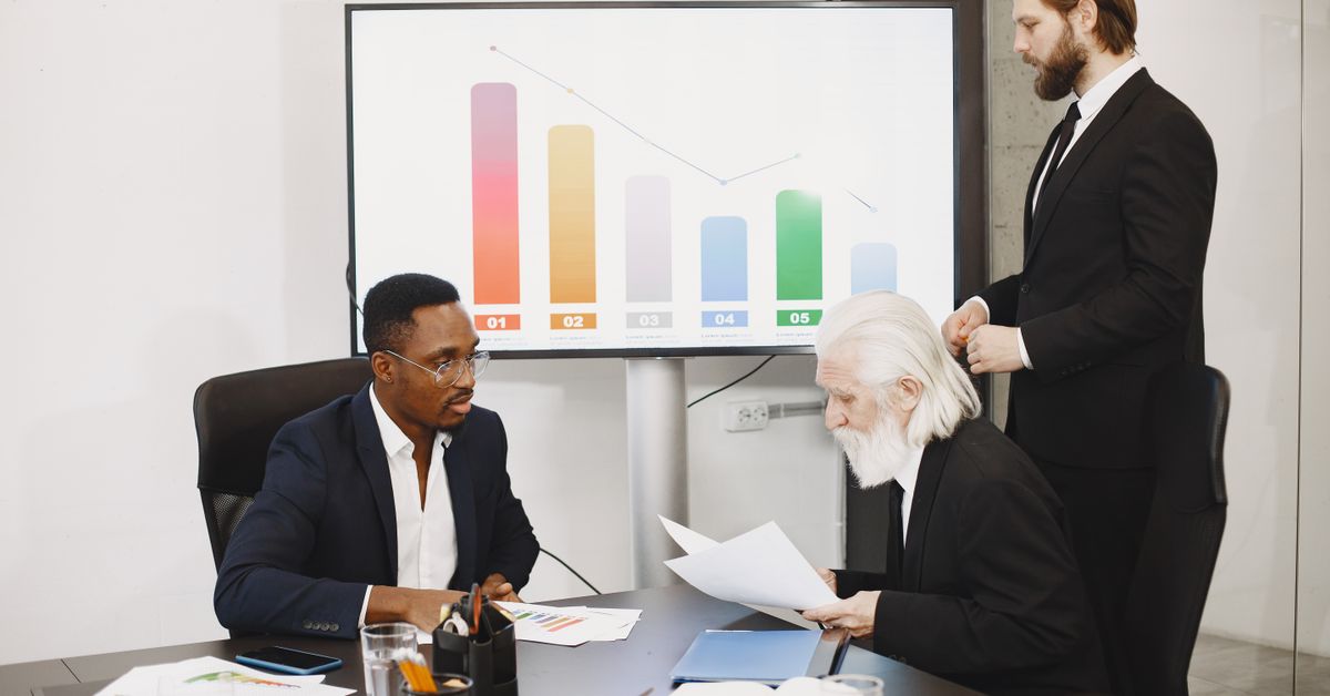 Key executives reviewing company performance ahead of a business sale