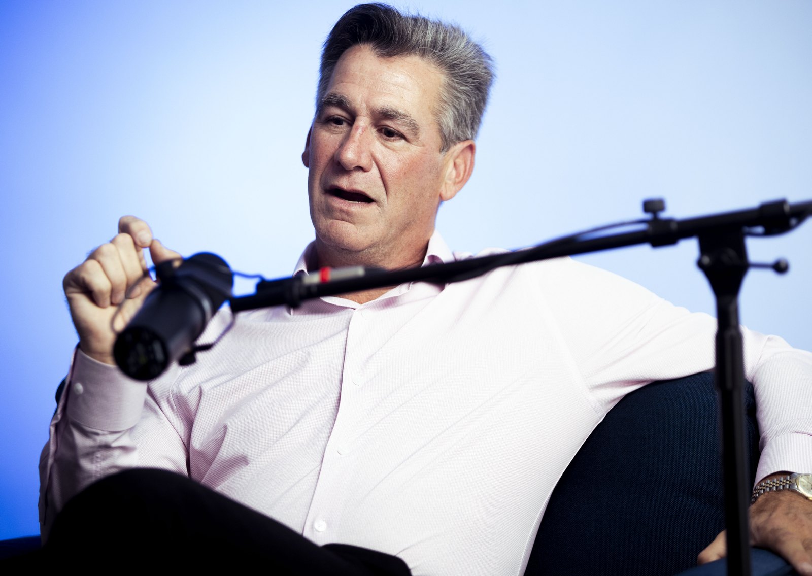 Matthew E. Schiff recording an episode of The Perfect Plan&reg; Podcast