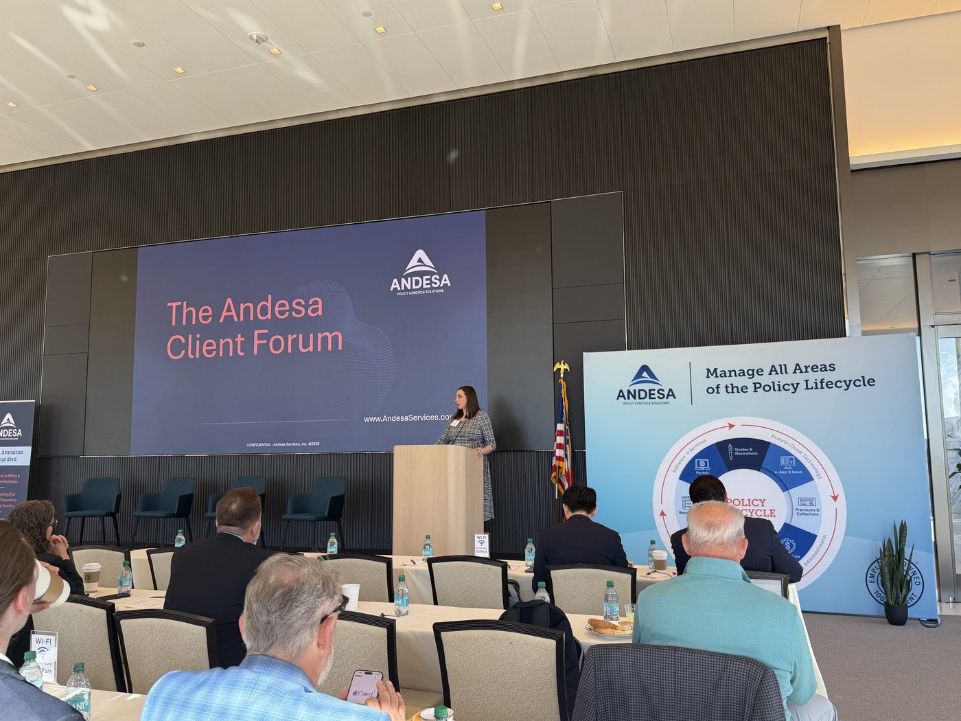 The Andesa Client Forum stage