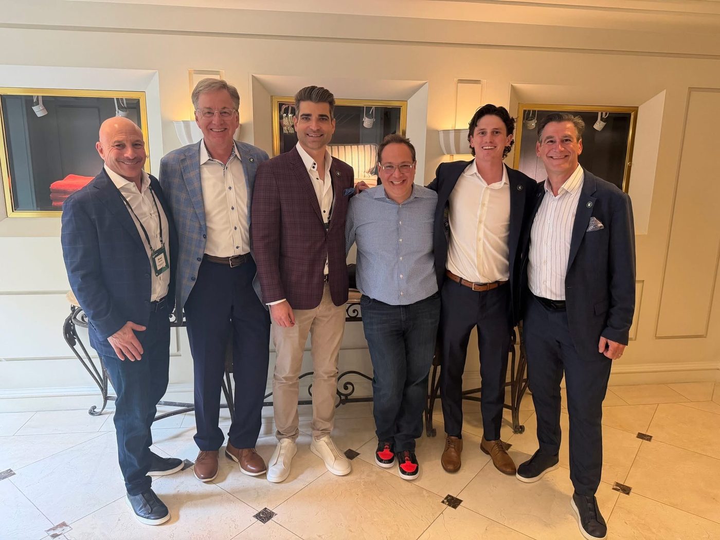 A group of industry colleagues at an evening event