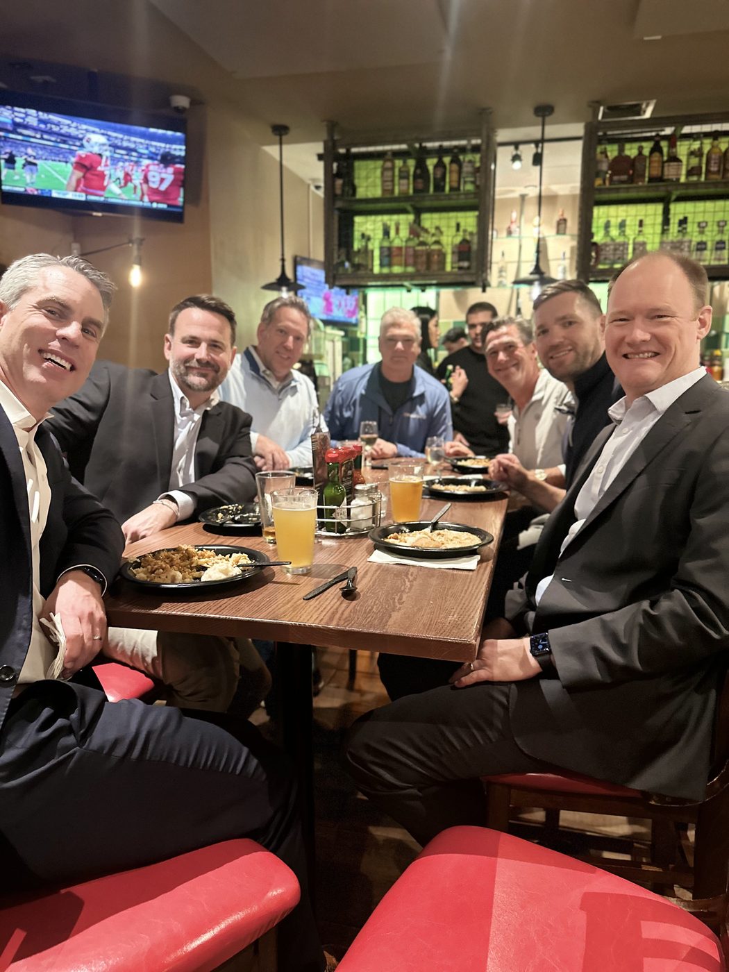 Dinner with industry colleagues after a conference