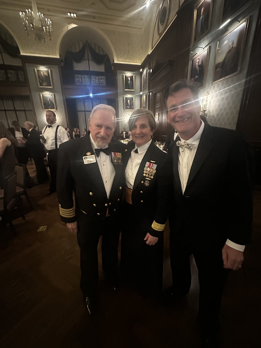 Matt Schiff with Navy Supply Corps officers